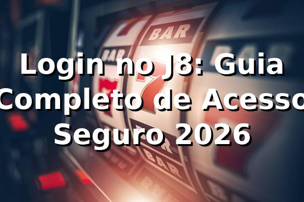 Login no J8: Guia Completo de Acesso Seguro 2026 🔐